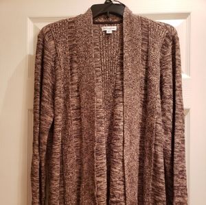 Liz Claiborne multi brown cardigan size XL